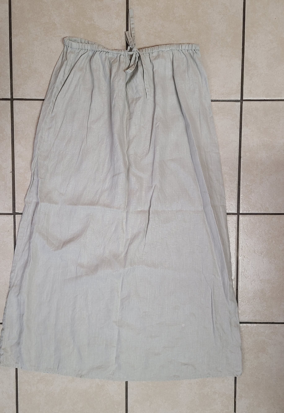 Y2k J.Crew Beige Linen Skirt Size M - Picture 2 of 7